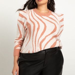 NWT Eloquii Zebra Intarsia Sweater sixe 22/24